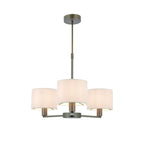 73016 Daley 3 Light Pendant Dark Antique Bronze Silk Shade