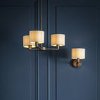 73016 Daley 3 Light Pendant Dark Antique Bronze Silk Shade