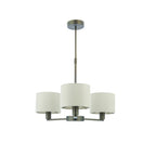 73016 Daley 3 Light Pendant Dark Antique Bronze Silk Shade