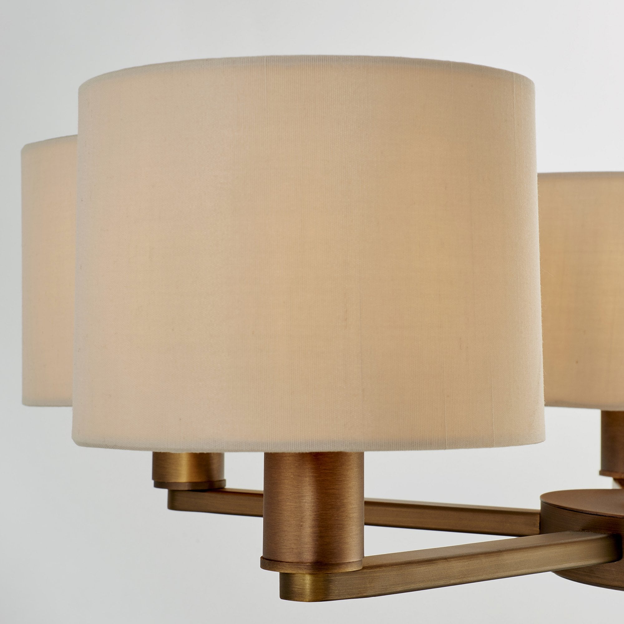 73017 Daley 5 Light Pendant Dark Antique Bronze Silk Shades