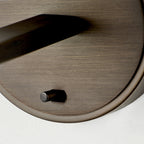 73018 Daley Wall Light Dark Antique Bronze Silk Shade