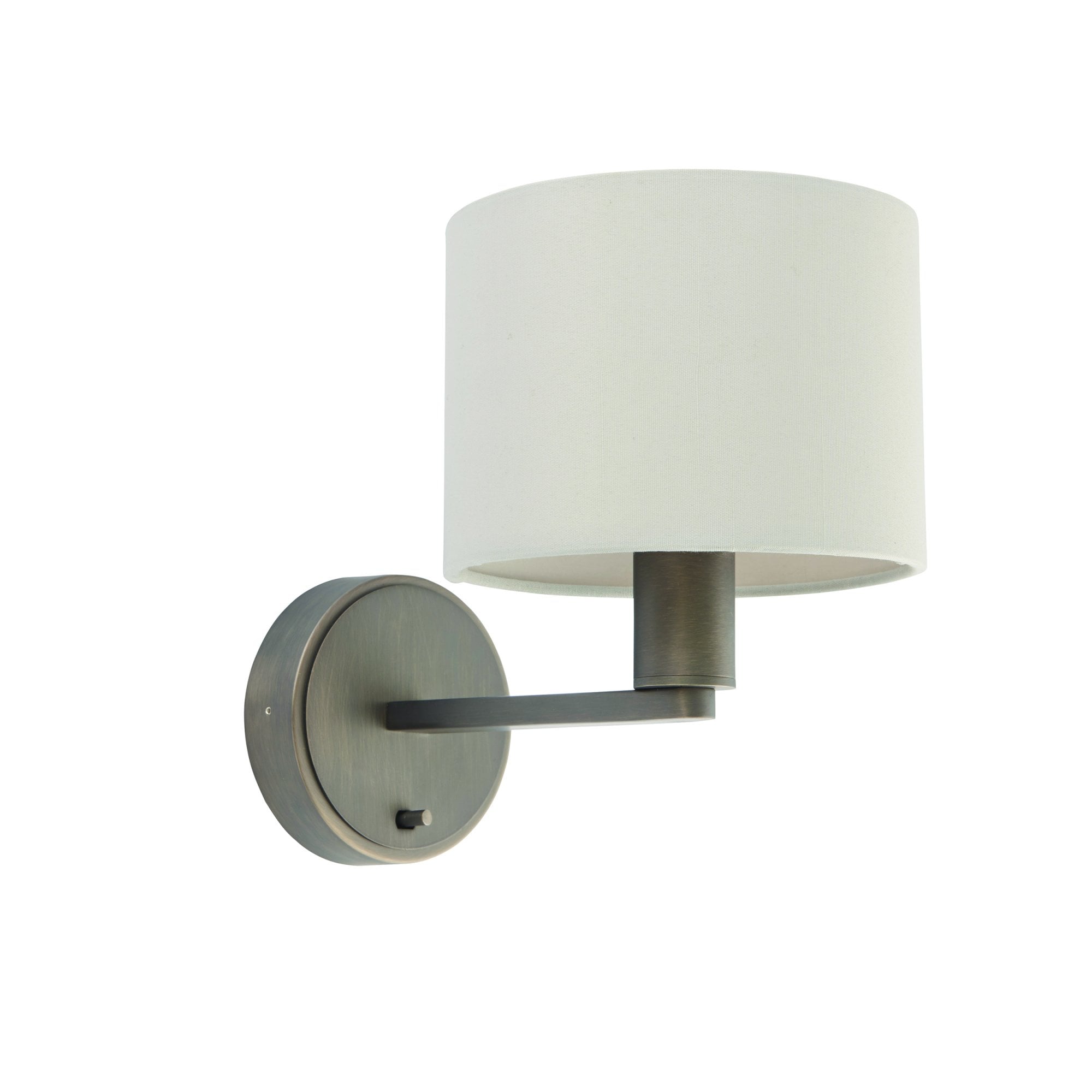 73018 Daley Wall Light Dark Antique Bronze Silk Shade