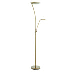 73080 Alassio Mother And Child LED Task Floor Lamp Antique Brass