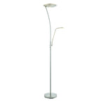 73081 Alassio Mother And Child LED Task Floor Lamp Satin Chrome