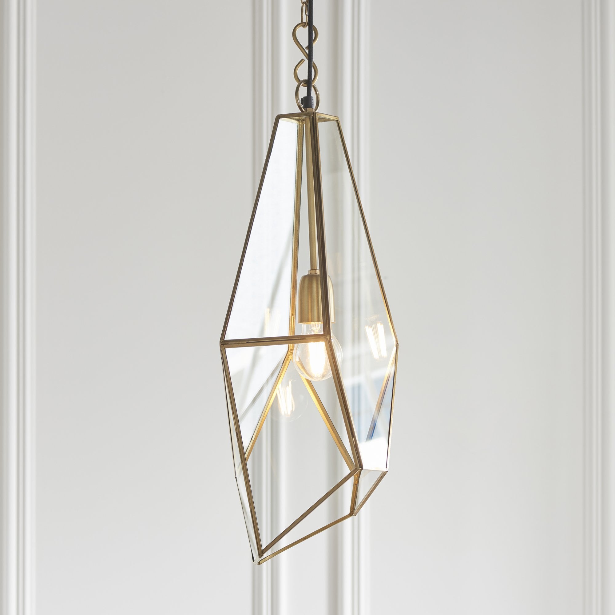 73117 Avery Pendant Antique Brass Clear Glass
