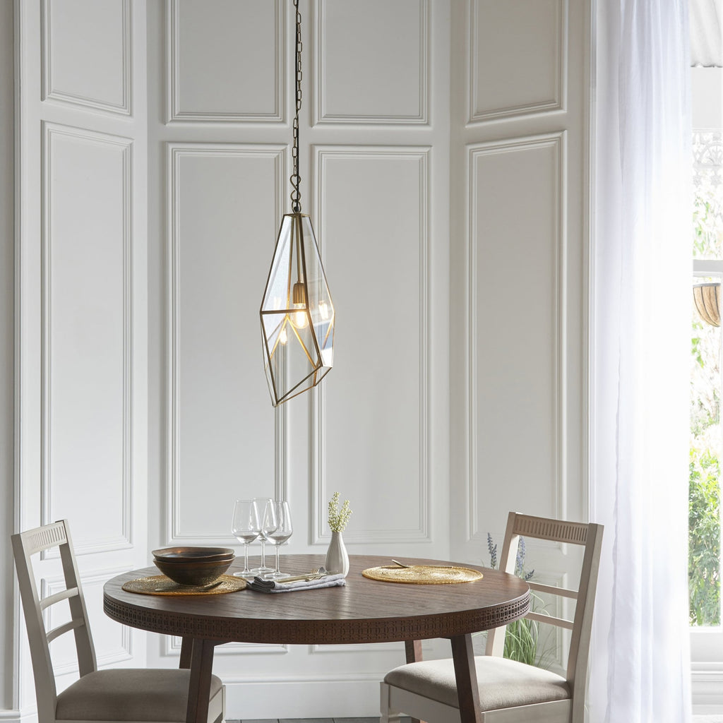 73117 Avery Pendant Antique Brass Clear Glass