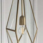 73117 Avery Pendant Antique Brass Clear Glass
