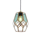 73296 Ripley Non Electric Pendant Antique Brass Clear Smoked Glass