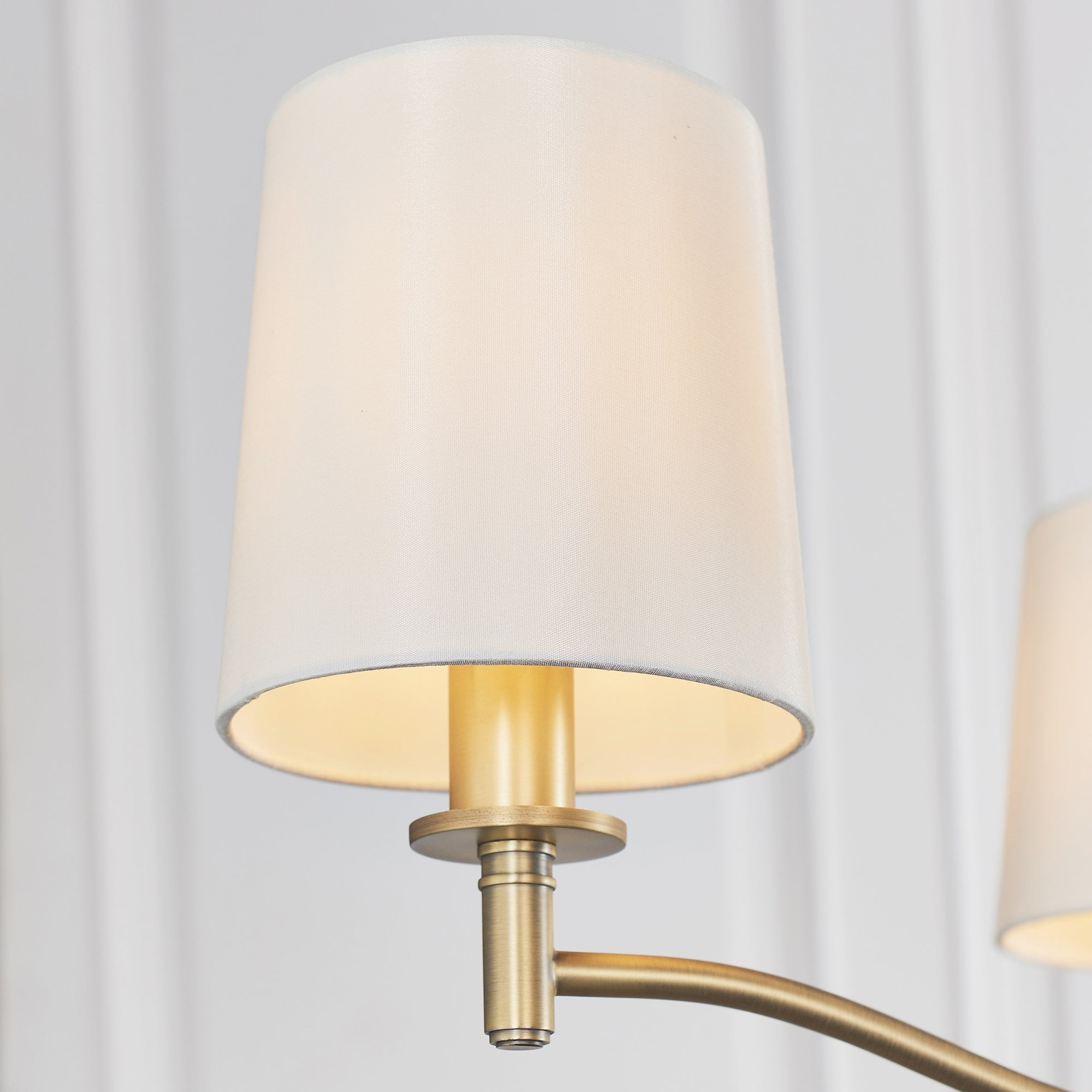 73411 Ortona 3 Light Pendant Antique Brass White Shades