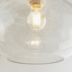 73974 Dimitri Non Electric Pendant Clear Glass With Bubbles