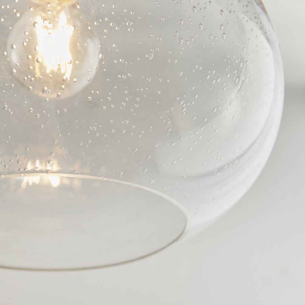 73974 Dimitri Non Electric Pendant Clear Glass With Bubbles