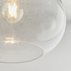 73974 Dimitri Non Electric Pendant Clear Glass With Bubbles