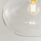 73974 Dimitri Non Electric Pendant Clear Glass With Bubbles