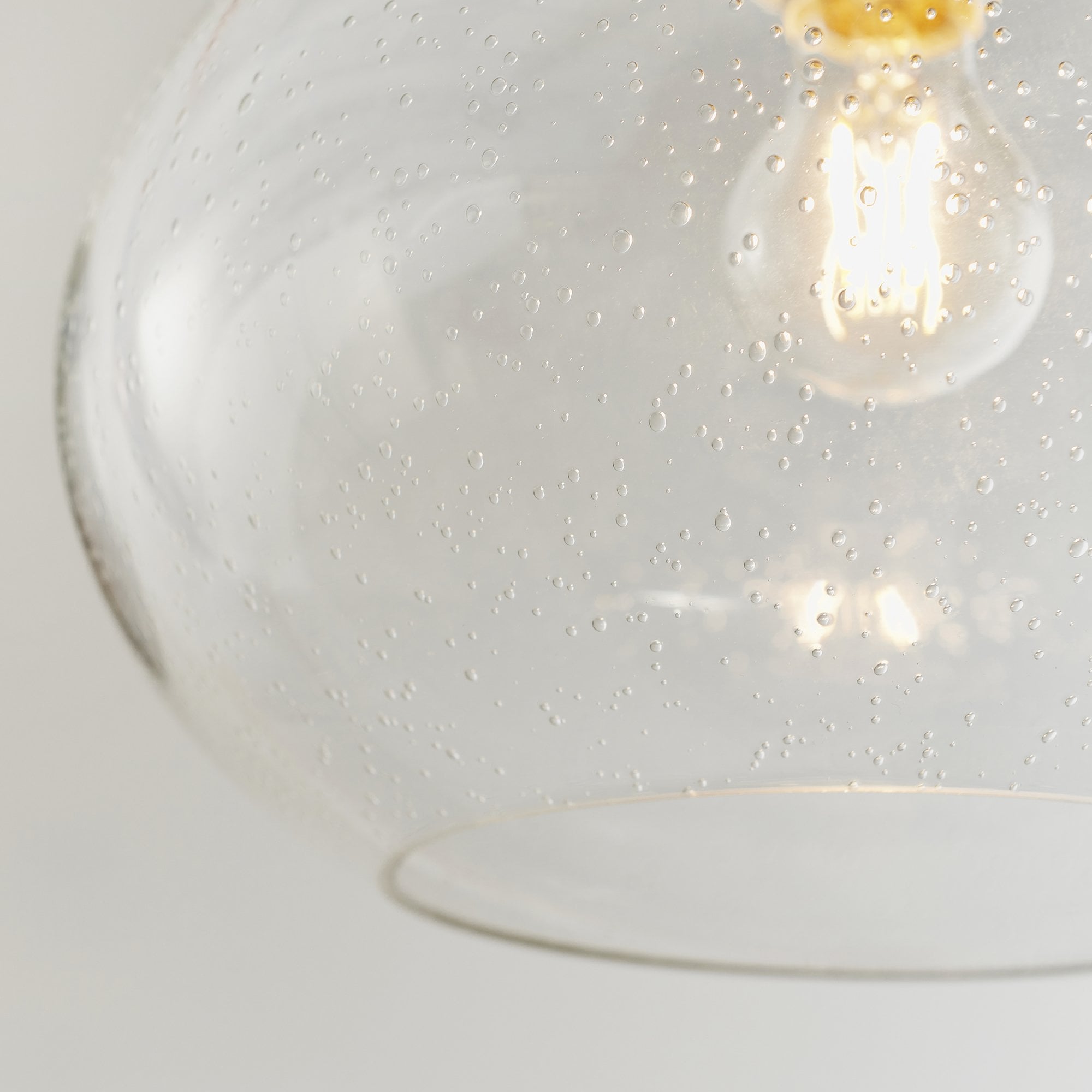 73974 Dimitri Non Electric Pendant Clear Glass With Bubbles