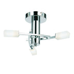 146-3CH Havana 3 Light Semi Flush Ceiling Light Chrome Plate & Frosted Glass