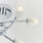 146-6CH Havana 6 Light Semi Flush Ceiling Light Chrome Plate & Frosted Glass