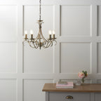 2030-5AN Bernice 5 Light Pendant Antique Brass Plate
