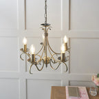 2030-5AN Bernice 5 Light Pendant Antique Brass Plate