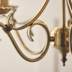 2030-5AN Bernice 5 Light Pendant Antique Brass Plate