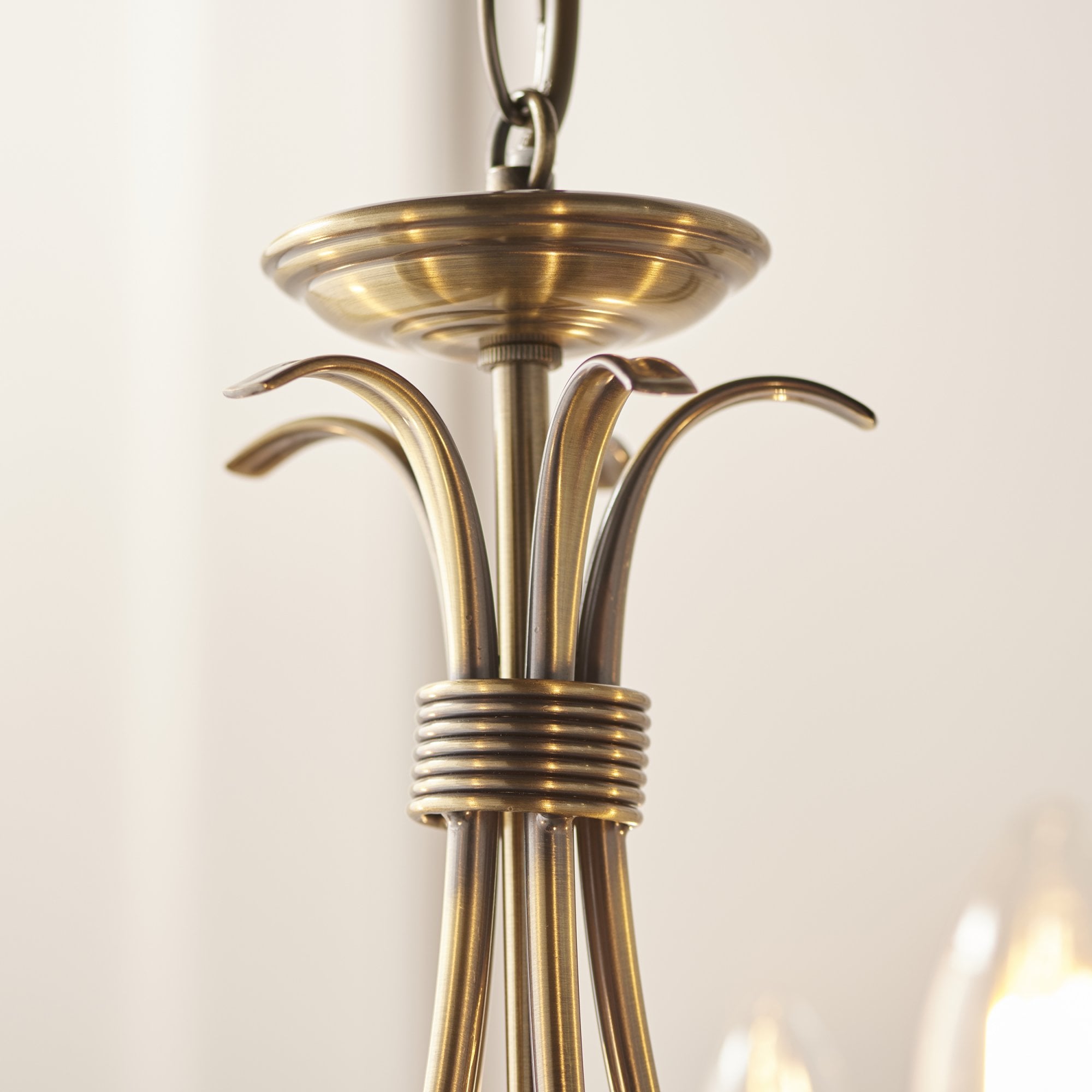 2030-5AN Bernice 5 Light Pendant Antique Brass Plate
