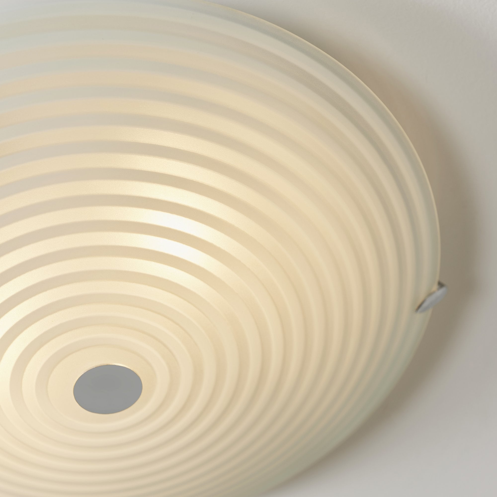 633-32 Roundel 2 Light Flush Celing Light Frosted/clear Glass & Chrome Plate