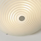 633-32 Roundel 2 Light Flush Celing Light Frosted/clear Glass & Chrome Plate