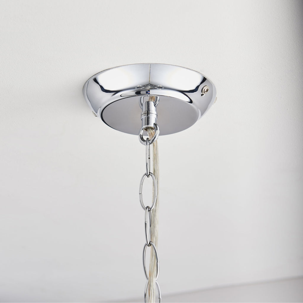 308-8CL Clarence 8 Light Pendant Clear Acrylic & Chrome Plate