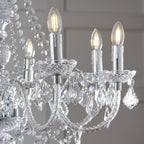 308-8CL Clarence 8 Light Pendant Clear Acrylic & Chrome Plate