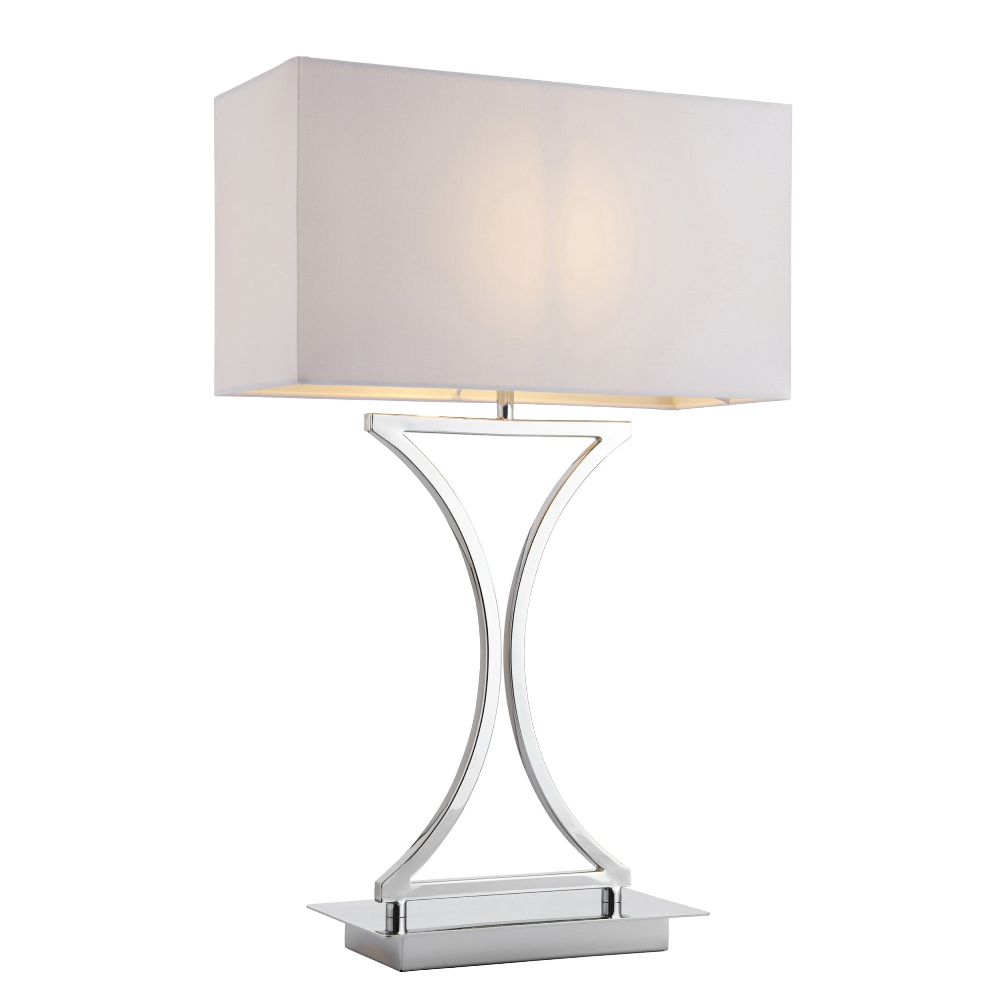 96930-TLCH Epalle 1 Light Table Lamp Chrome Plate & White Fabric