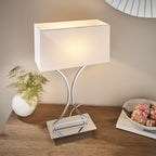 96930-TLCH Epalle 1 Light Table Lamp Chrome Plate & White Fabric