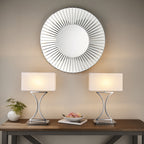 96930-TLCH Epalle 1 Light Table Lamp Chrome Plate & White Fabric