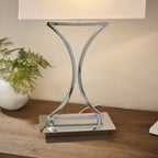 96930-TLCH Epalle 1 Light Table Lamp Chrome Plate & White Fabric
