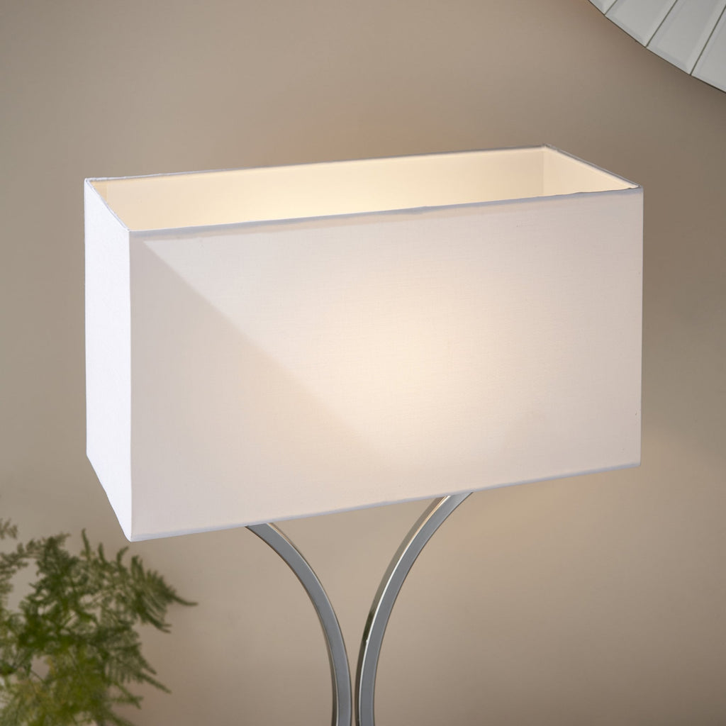 96930-TLCH Epalle 1 Light Table Lamp Chrome Plate & White Fabric
