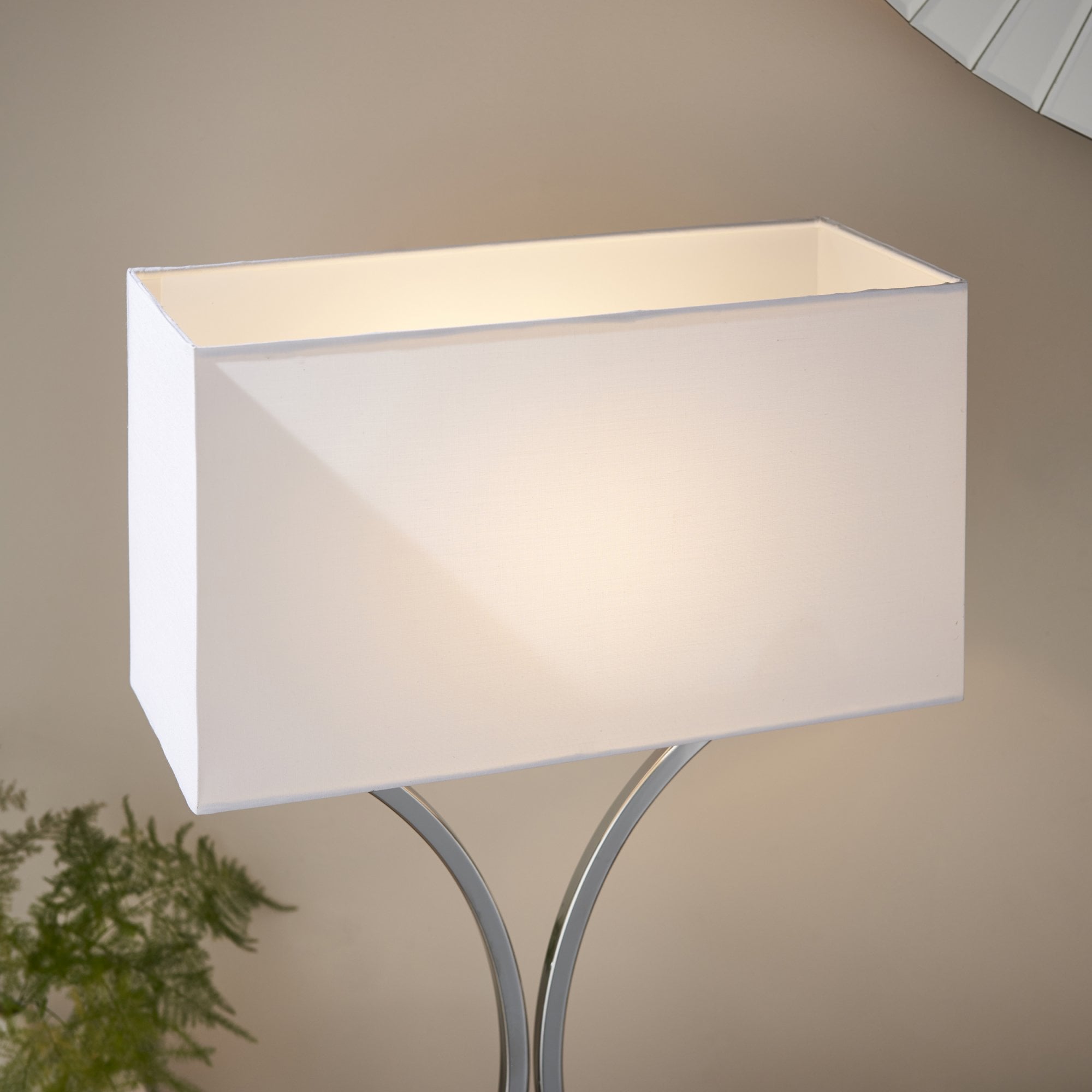 96930-TLCH Epalle 1 Light Table Lamp Chrome Plate & White Fabric