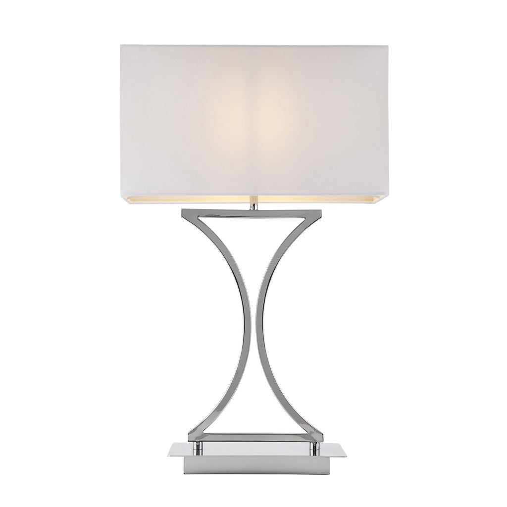 96930-TLCH Epalle 1 Light Table Lamp Chrome Plate & White Fabric