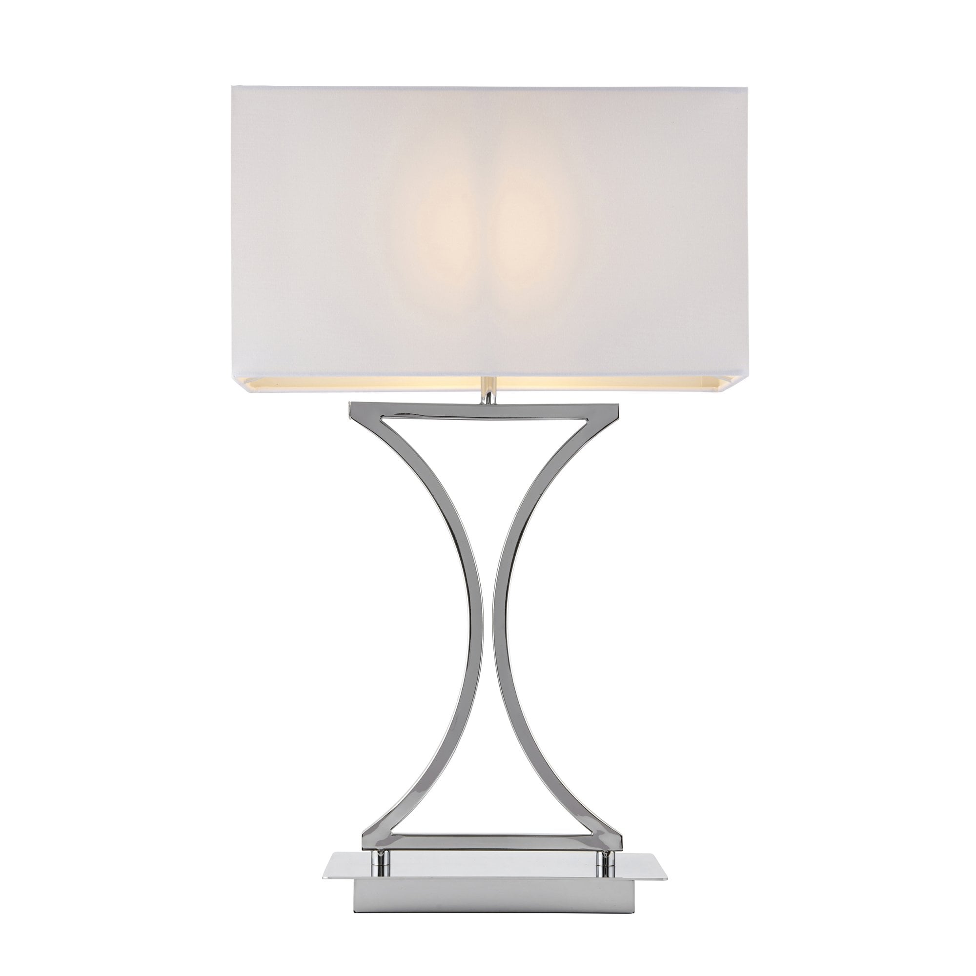 96930-TLCH Epalle 1 Light Table Lamp Chrome Plate & White Fabric