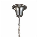 M0376 Acanto Pendant Round 9 Light E14 Polished Chrome Black Shades