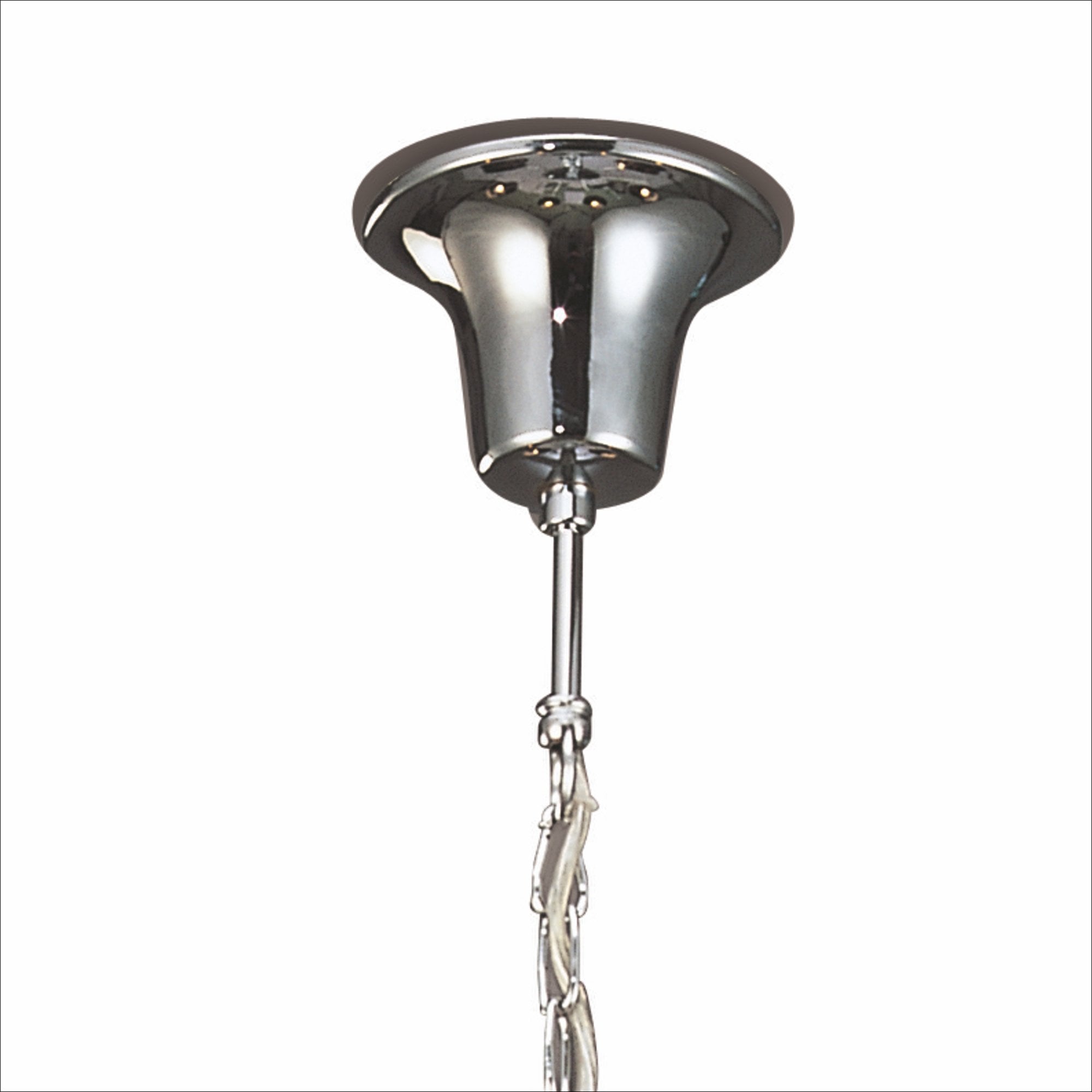 M0376 Acanto Pendant Round 9 Light E14 Polished Chrome Black Shades
