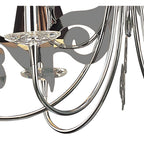 M0376 Acanto Pendant Round 9 Light E14 Polished Chrome Black Shades