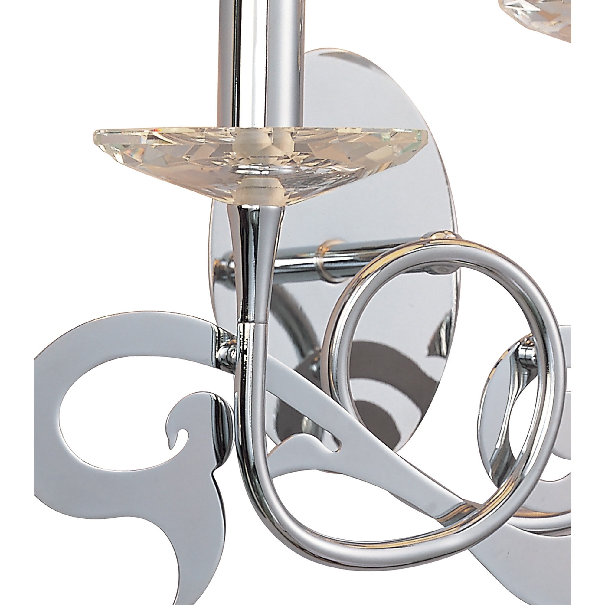 M0380 Acanto Wall Lamp 2 Light E14 Polished Chrome Black Shades