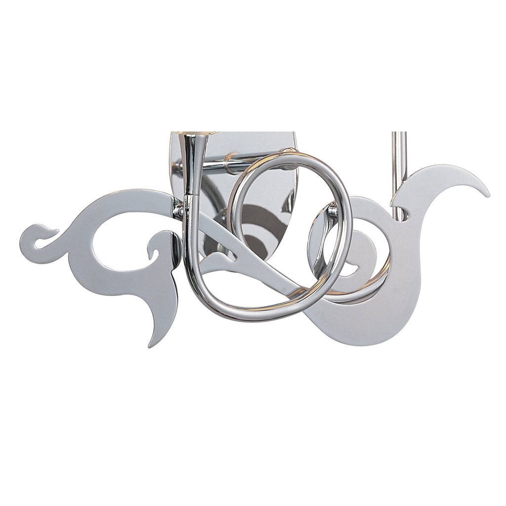 M0380 Acanto Wall Lamp 2 Light E14 Polished Chrome Black Shades