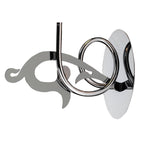 M0379/S Acanto Wall Lamp Switched 1 Light E14 Polished Chrome Black Shade