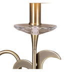 M0381AB Acanto Table Lamp 1 Light E14 Antique Brass Amber Cream Shade