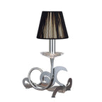 M0381 Acanto Table Lamp 1 Light E14 Polished Chrome Black Shade