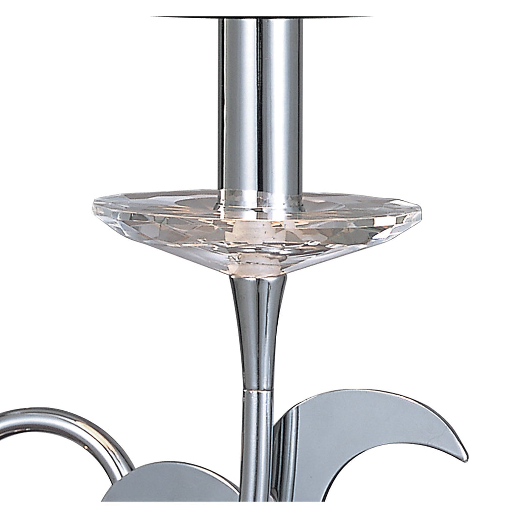 M0381 Acanto Table Lamp 1 Light E14 Polished Chrome Black Shade