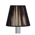 M0381 Acanto Table Lamp 1 Light E14 Polished Chrome Black Shade