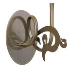 M0379AB Acanto Wall Lamp 1 Light E14 Antique Brass Amber Cream Shade