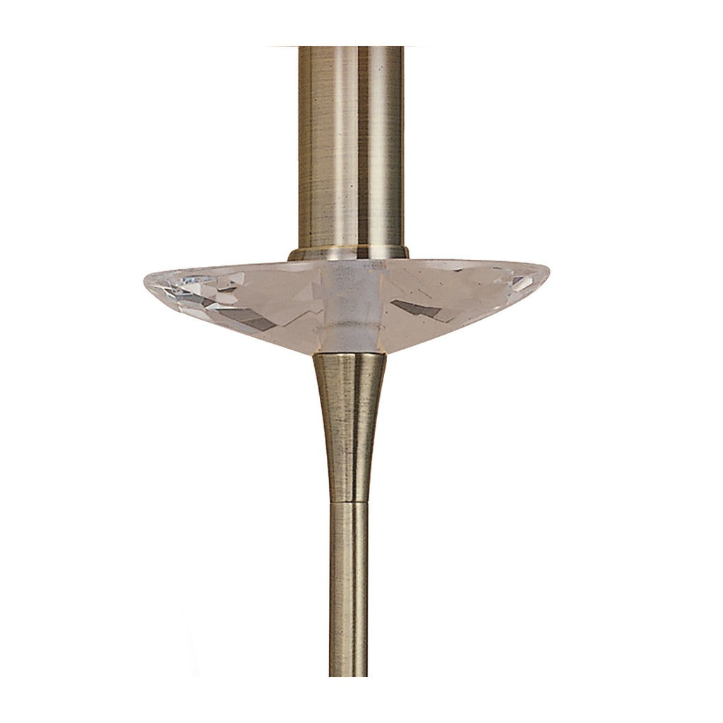 M0379AB Acanto Wall Lamp 1 Light E14 Antique Brass Amber Cream Shade