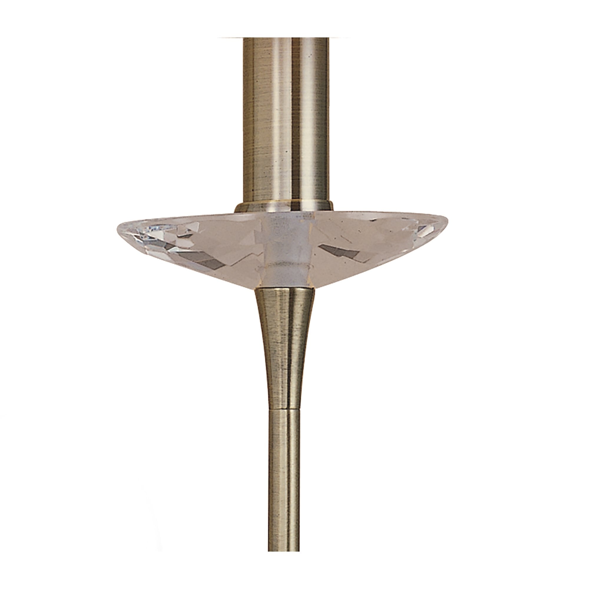 M0379AB Acanto Wall Lamp 1 Light E14 Antique Brass Amber Cream Shade