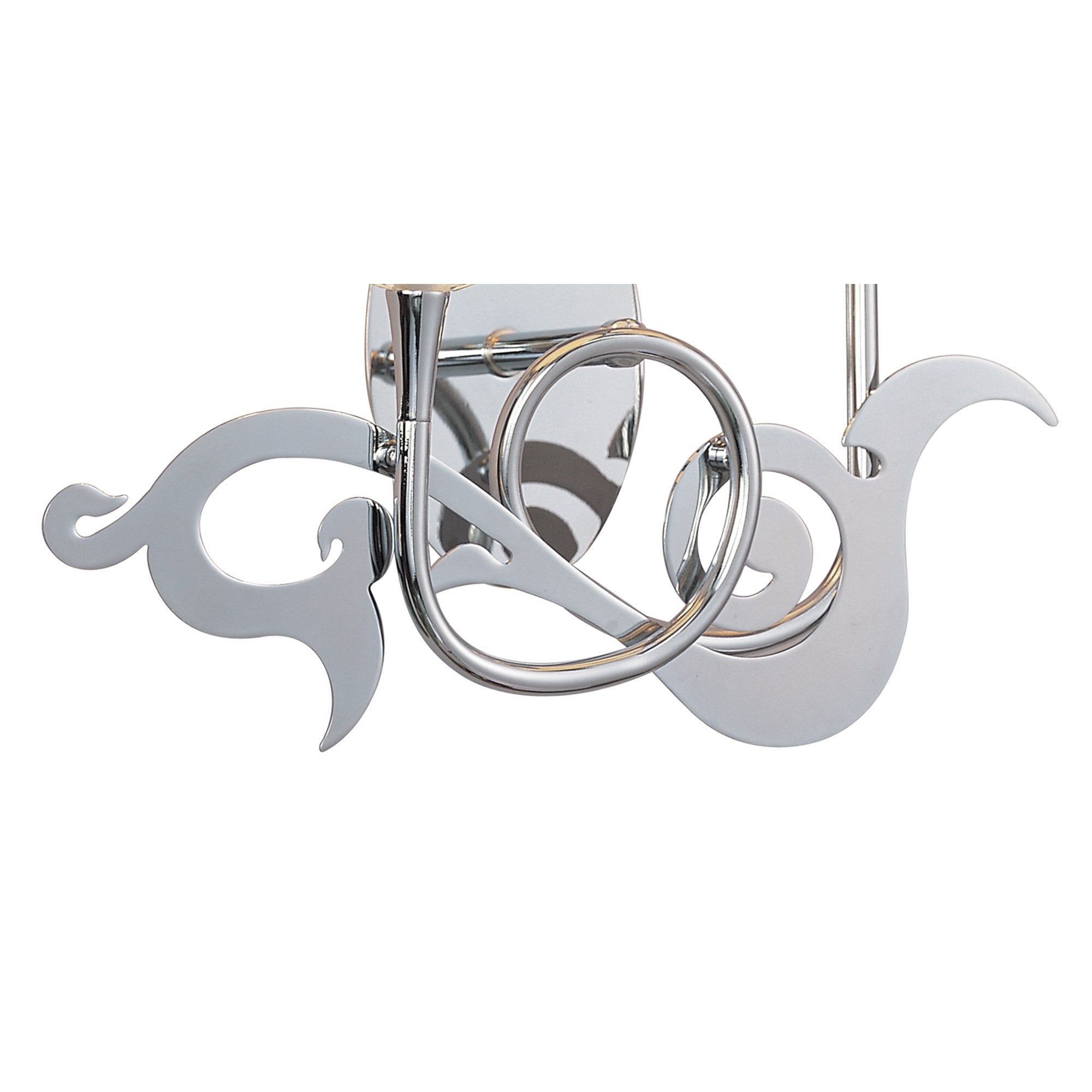 M0380/S Acanto Wall Lamp Switched 2 Light E14 Polished Chrome Black Shades